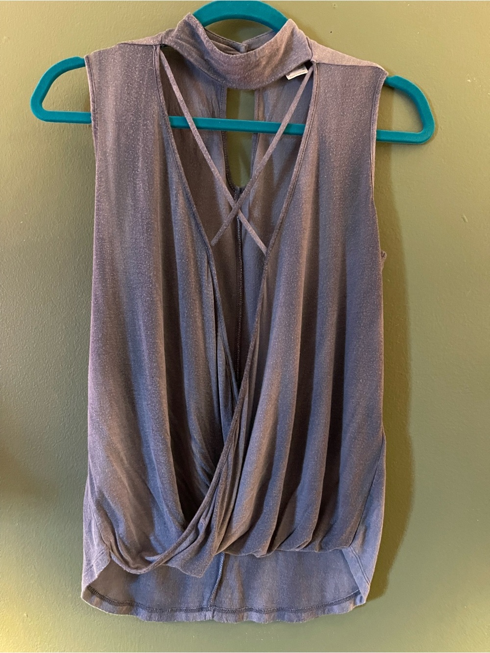 VENUS Sleeveless Draped Mock Neck Camisole in Dusty Mauve